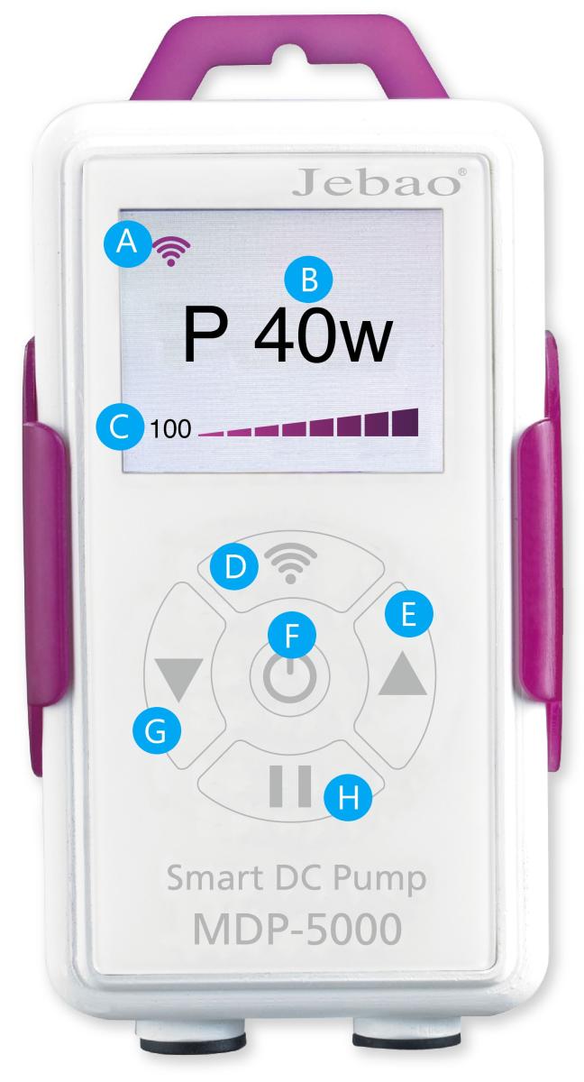 Jebao MDP Smart DC Pump with LCD Display Controller for Saltwater Tank (MDP-2500)