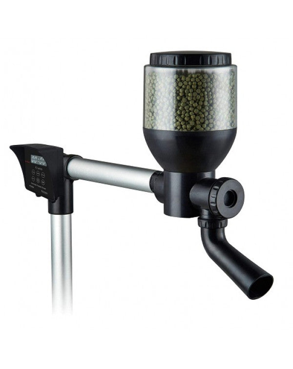 Jebao FD-85 Automatic Pond Koi Fish Feeder Pellet Dispenser 8.5-Liter Drum, Black