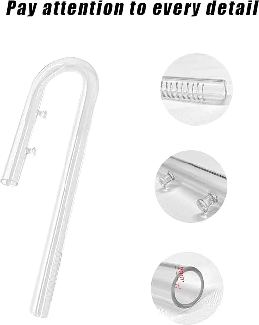 Nepall Lily Pipe fit For Hose 12 Glass Lily Pipe Set (inlet/outlet) For Aquarium Canister Filter