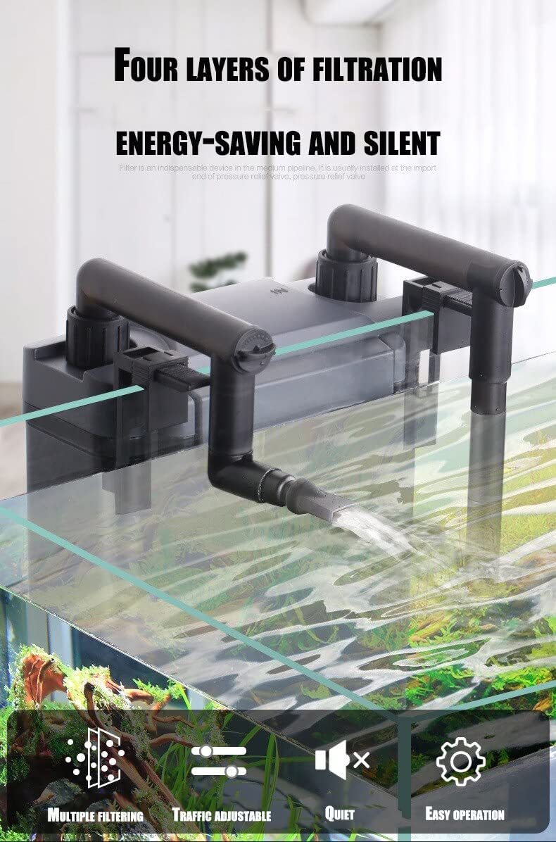 Sun-Sun HBL-801 | 6W Power | 500 L/H Flow Rate | Suitable for 2 Feet Tank Hang-on-Back Canister Filter for Aquariums Fish Tank