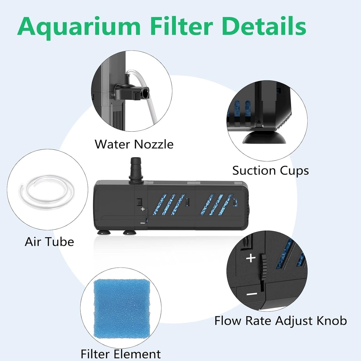 YHY-1200F- FOUR IN ONE BUILT IN FILTER 12W 1200L