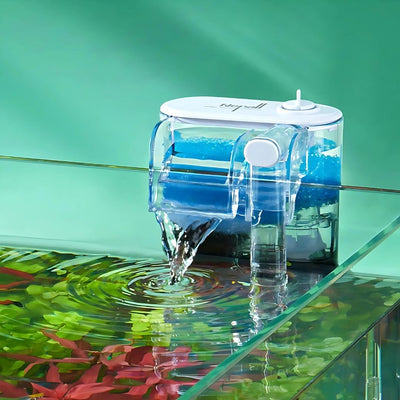 Nepall Mini Hang On Water Fall Type Transparent Aquarium Nano Small Fish Tank Filter