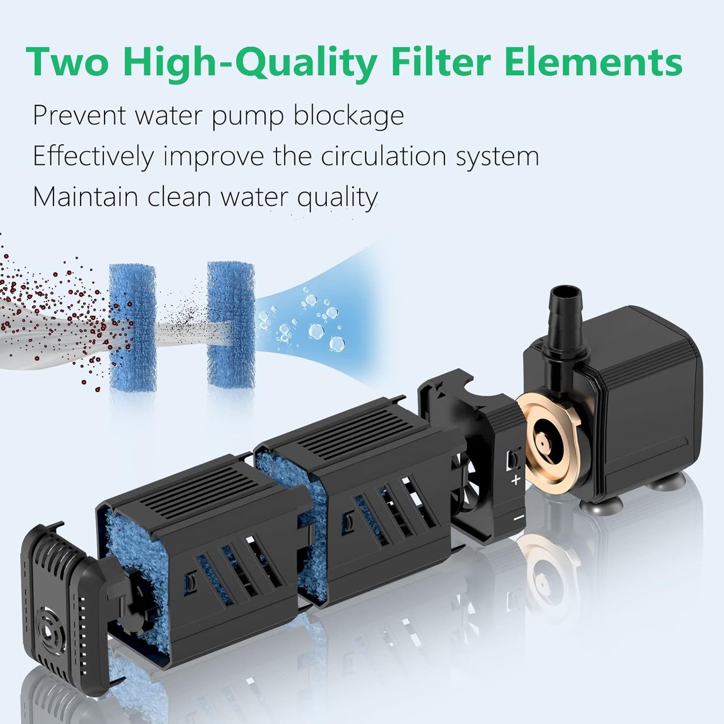 YHY-1200F- FOUR IN ONE BUILT IN FILTER 12W 1200L