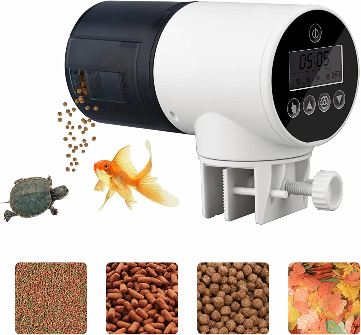 YSQ-750 Four Mode (8Hr, 12Hr, 24Hr and 48Hr) Digital LCD Dispaly 360 Degree Adjustable Electric Automatic Fish Food Feeder