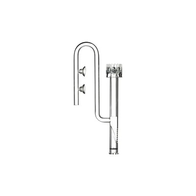 Spiral type skimmer glass inflow and outflow