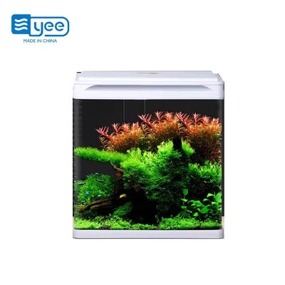 YEE Ultra White Crystal Glass Fish Tank With Aquarium Light and Filter 60*35*52 CMS SIZE