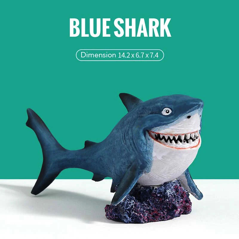 YEE NYH-004 Nepall RESIN LANDSCAPE ORNAMENT WHITE SHARK