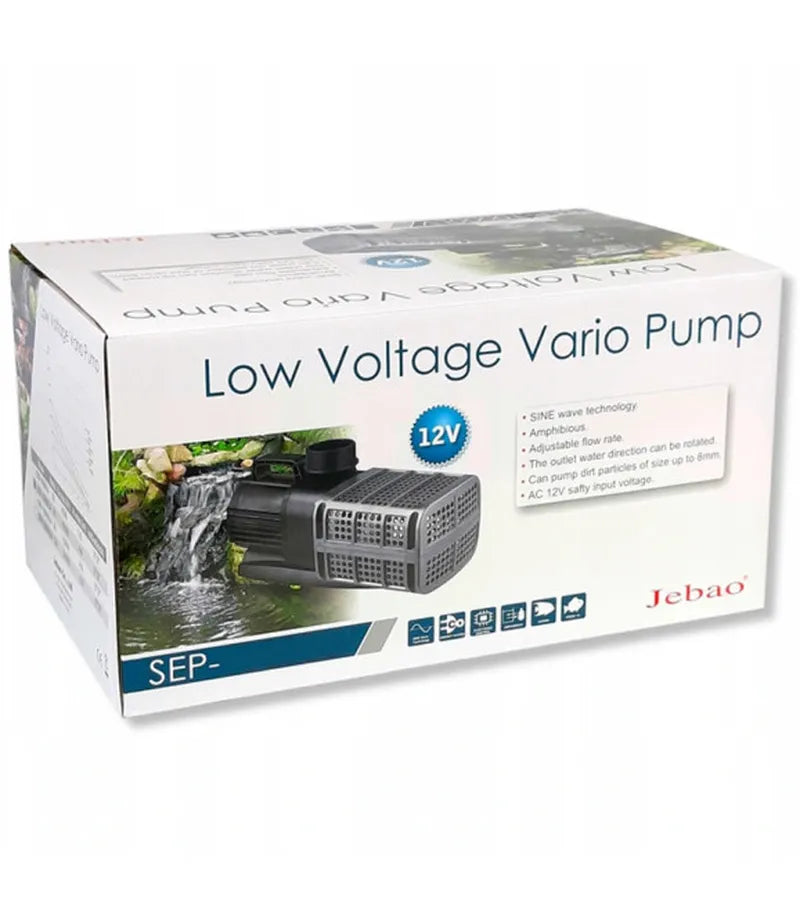 Jebao SEP-6500LV DC Pump 3962gph with Controller, 130W, Pond Pump, Super Quiet