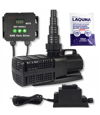 Jebao SEP-6500LV DC Pump 3962gph with Controller, 130W, Pond Pump, Super Quiet