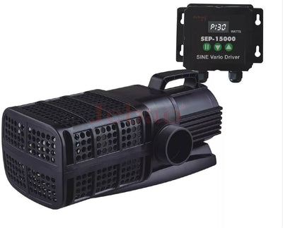 Jebao SEP-15000 DC Pump 3962gph with Controller, 130W, Pond Pump, Super Quiet